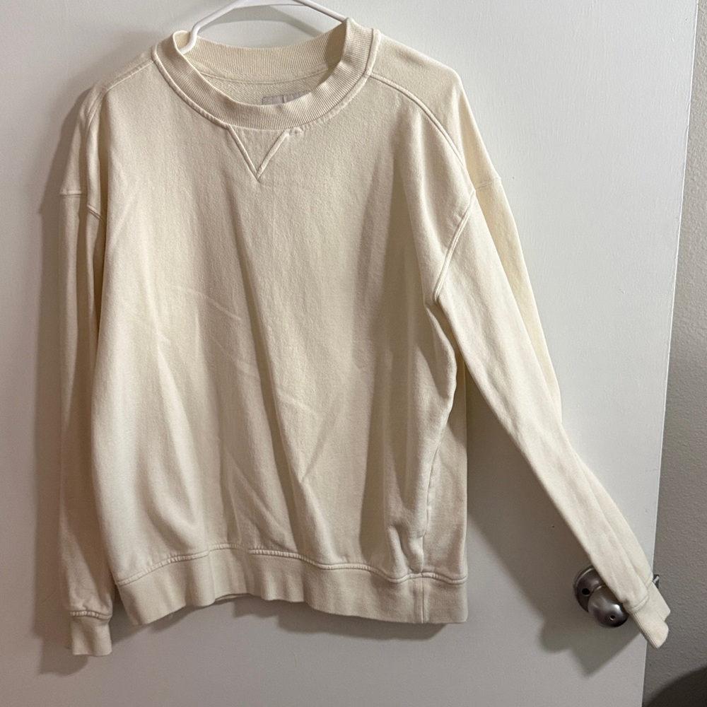Goodfellow & Co Off-White Crewneck Sweatshirt